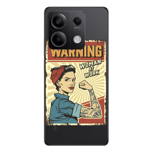 Xiaomi Redmi Note 13 5G Woman at work Transparent Silicone TPU Θήκη