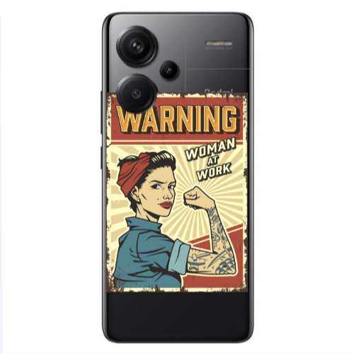Xiaomi Redmi Note 13 Pro+ 5G  Woman at work Transparent Silicone TPU Θήκη
