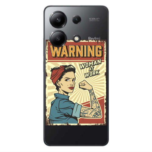 Xiaomi Redmi Note 13 4G Woman at work Transparent Silicone TPU Θήκη