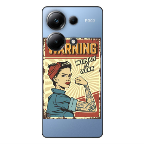 Xiaomi Poco M6 Pro 4G Woman at work Transparent Silicone TPU Θήκη