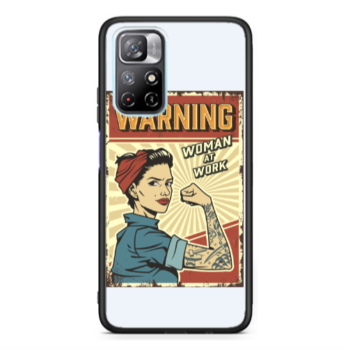 Xiaomi Poco M4 Pro 5G Woman at work Black Glossy Θήκη