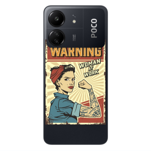 Xiaomi Poco C65 Woman at work Transparent Silicone TPU Θήκη