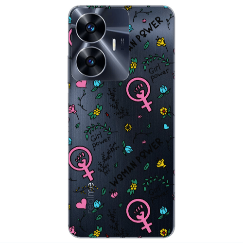 Realme Note 50 Woman Power Transparent Silicone TPU Θήκη