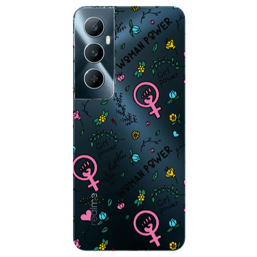 Realme C65 Woman Power Transparent Silicone TPU Θήκη