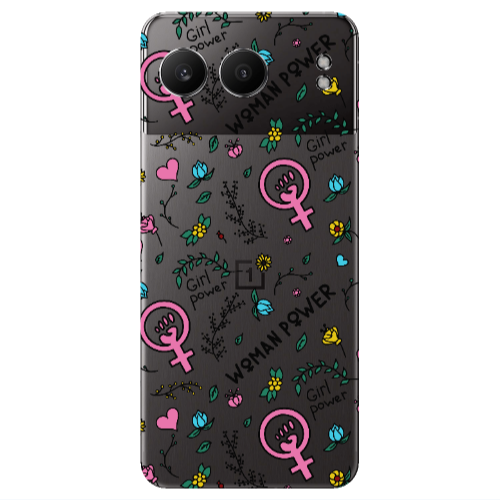Oneplus Nord 4 Woman Power Transparent Silicone TPU Θήκη