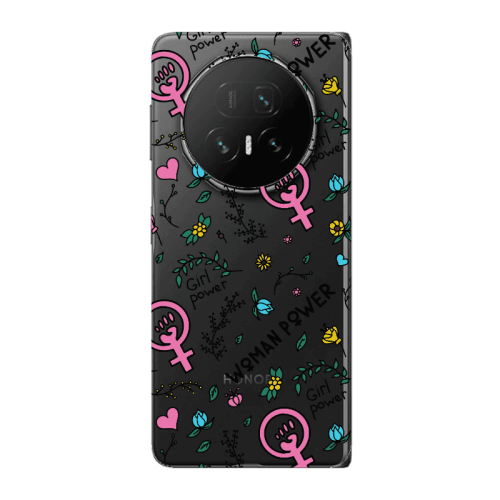 Honor Magic V5 Woman Power Transparent Silicone TPU Θήκη