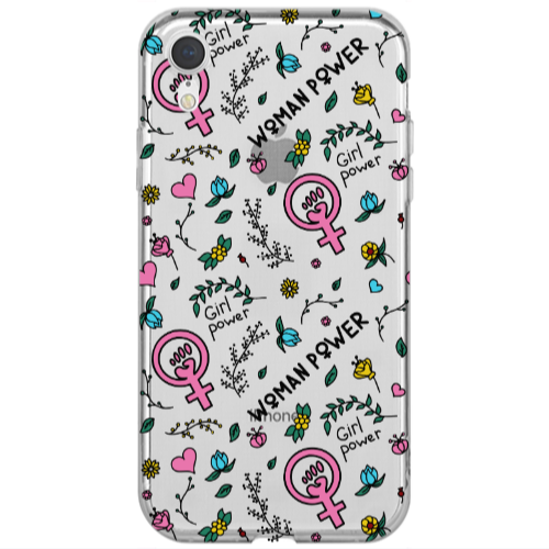 Apple iPhone Xr Woman Power Transparent Silicone TPU Θήκη