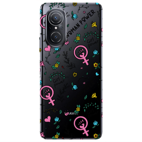 Huawei Nova 9 SE Woman Power Transparent Silicone TPU Θήκη