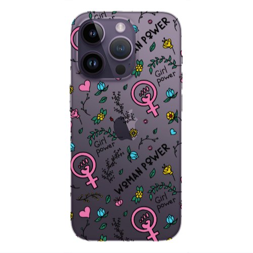 Apple iPhone 14 Pro  Woman Power Transparent Silicone TPU Θήκη