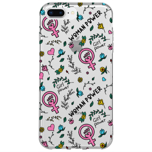 Apple iPhone 7 Plus Woman Power Transparent Silicone TPU Θήκη