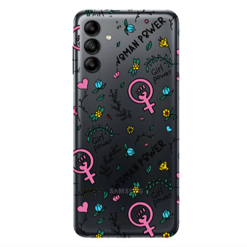 Samsung A04S Woman Power Transparent Silicone TPU Θήκη