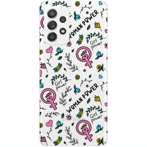 Samsung A23 Woman Power Transparent Silicone TPU Θήκη