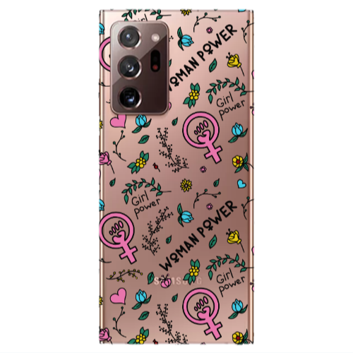 Samsung Note 20 Ultra Woman Power Transparent Silicone TPU Θήκη