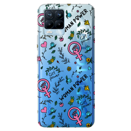 Realme 8 Pro Woman Power Transparent Silicone TPU Θήκη