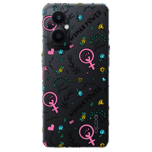 Oppo Reno 7 Lite Woman Power Transparent Silicone TPU Θήκη