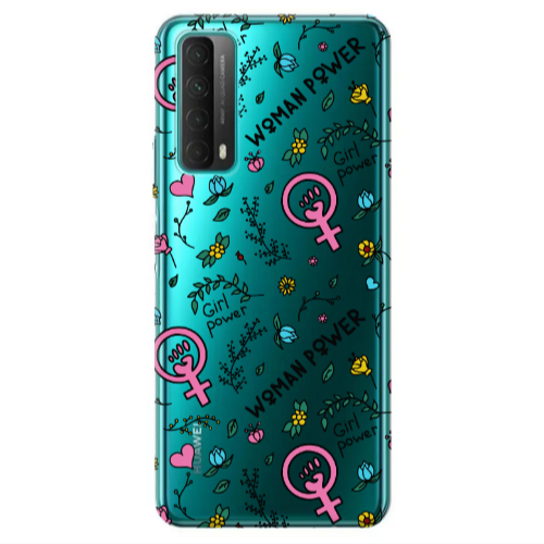 Huawei P Smart 2021 Woman Power Transparent Silicone TPU Θήκη