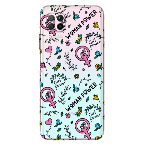 Huawei P40 Lite Woman Power Transparent Silicone TPU Θήκη