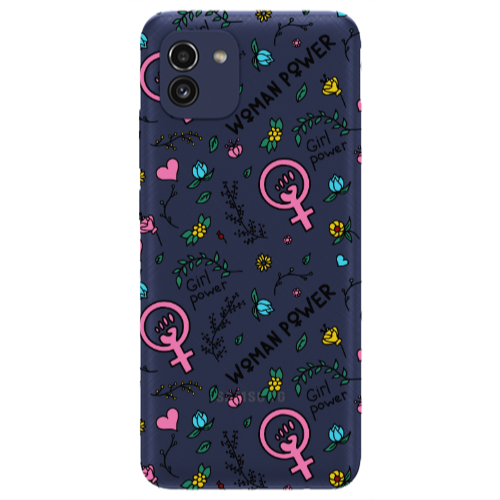 Samsung A03 Woman Power Transparent Silicone TPU Θήκη