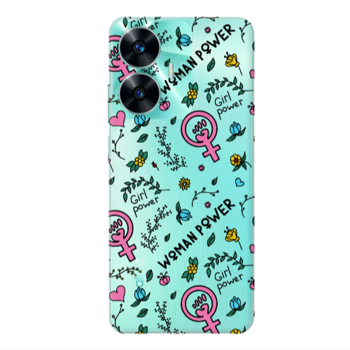 Realme C55 Woman Power Transparent Silicone TPU Θήκη