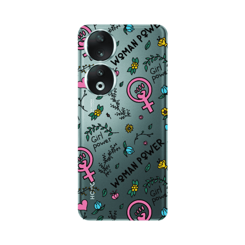 Honor 90 5G Woman Power Transparent Silicone TPU Θήκη