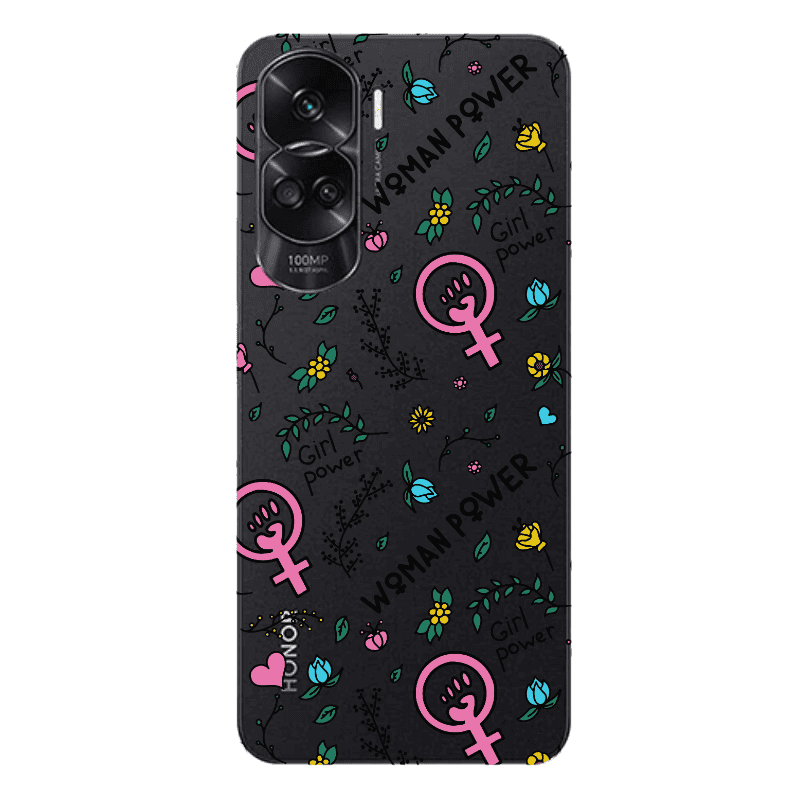 Honor 90 Lite 5G Woman Power Transparent Silicone TPU Θήκη