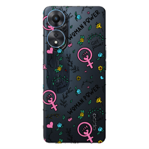Oppo A 98 Woman Power Transparent Silicone TPU Θήκη