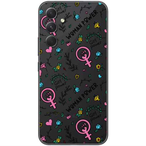 Samsung Galaxy A25 Woman Power Transparent Silicone TPU Θήκη