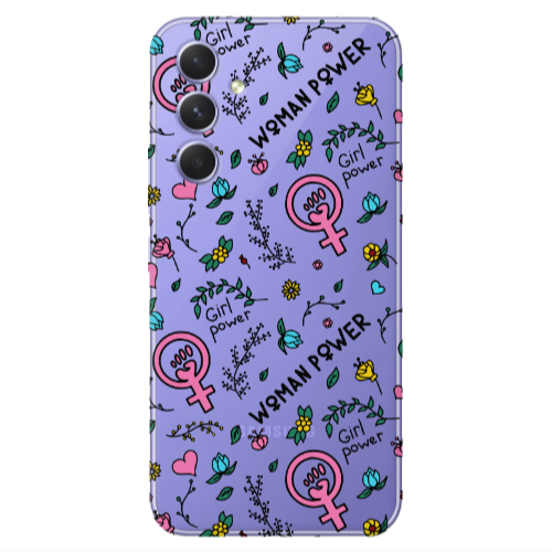 Samsung A55 Woman Power Transparent Silicone TPU Θήκη