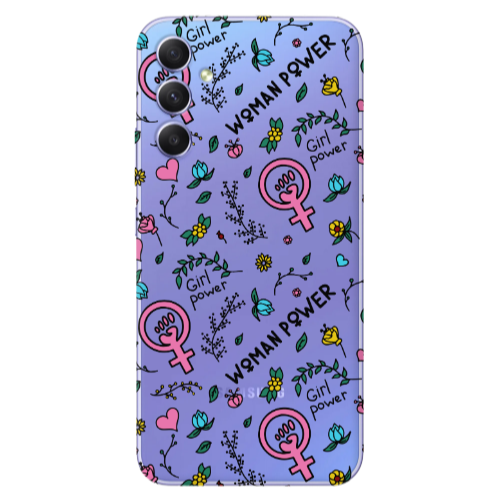 Samsung A16 Woman Power Transparent Silicone TPU Θήκη