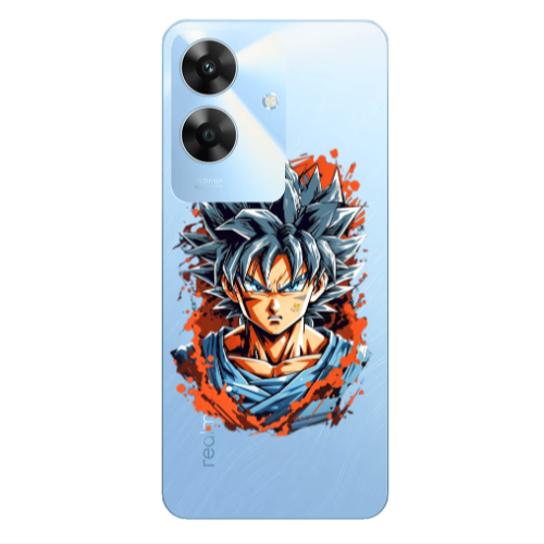 Realme Note 60 Anime Goku Transparent Silicone TPU Θήκη