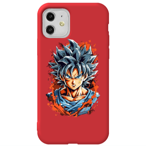 Apple iPhone 11  Anime Goku Red Colored Silicone TPU Θήκη