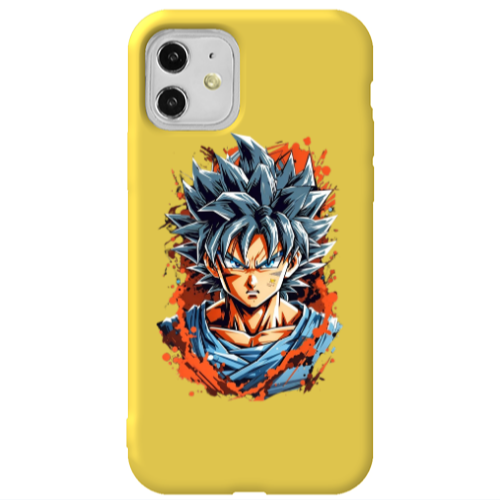 Apple iPhone 11  Anime Goku Yellow Colored Silicone TPU Θήκη