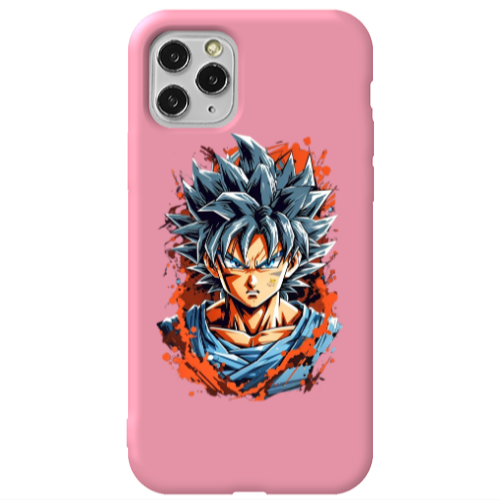 Apple iPhone 11 Pro Anime Goku Pink Colored Silicone TPU Θήκη