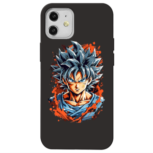 Apple iPhone 12 Anime Goku Black Colored Silicone TPU Θήκη