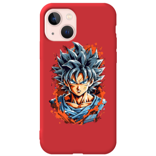 Apple iPhone 13 Anime Goku Red Colored Silicone TPU Θήκη