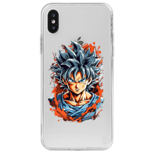 Apple iPhone X Anime Goku Transparent Silicone TPU Θήκη
