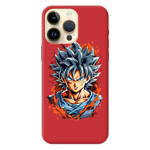 Apple iPhone 13 Pro Max Anime Goku Red Colored Silicone TPU Θήκη