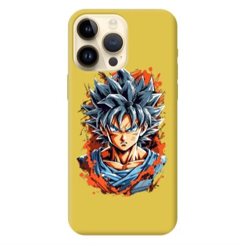 Apple iPhone 13 Pro Max Anime Goku Yellow Colored Silicone TPU Θήκη