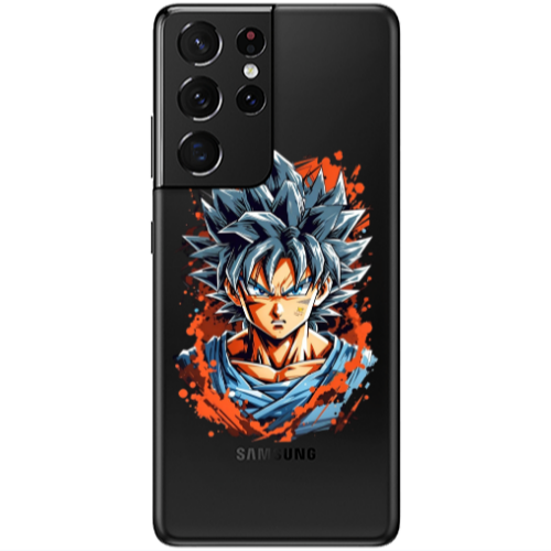 Samsung S21 Ultra Anime Goku Transparent Silicone TPU Θήκη