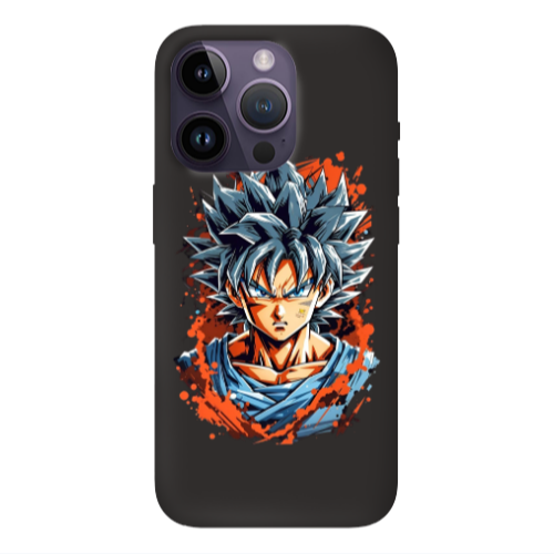 Apple iPhone 14 Pro  Anime Goku Black Colored Silicone TPU Θήκη