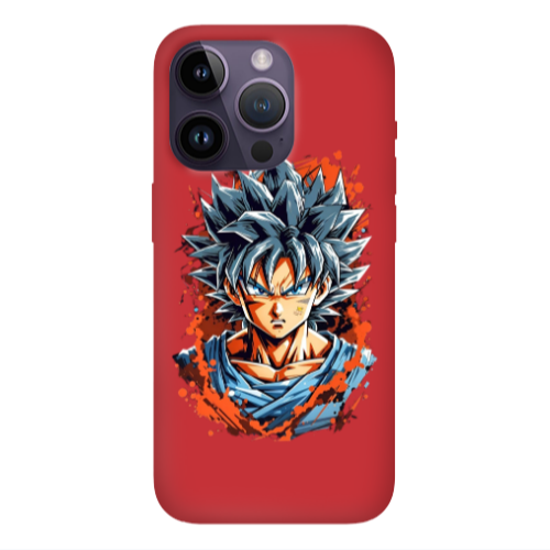 Apple iPhone 14 Pro  Anime Goku Red Colored Silicone TPU Θήκη