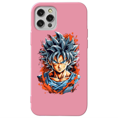 Apple iPhone 13 Pro Anime Goku Pink Colored Silicone TPU Θήκη