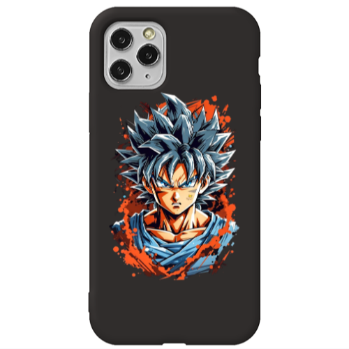 Apple iPhone 11 Pro Max Anime Goku Black Colored Silicone TPU Θήκη
