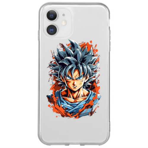 Apple iPhone 12 Mini Anime Goku Transparent Silicone TPU Θήκη