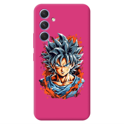 Samsung A54 Anime Goku Fuchsia Colored Silicone TPU Θήκη