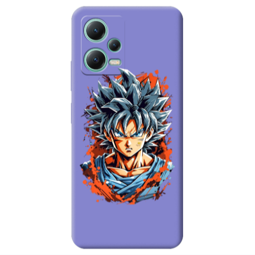 Xiaomi Redmi Note 12 Pro 5G Anime Goku Purple Colored Silicone TPU Θήκη