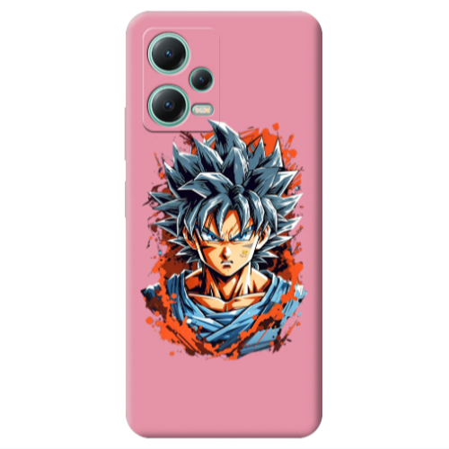 Xiaomi Redmi Note 12 Pro 5G Anime Goku Pink Colored Silicone TPU Θήκη