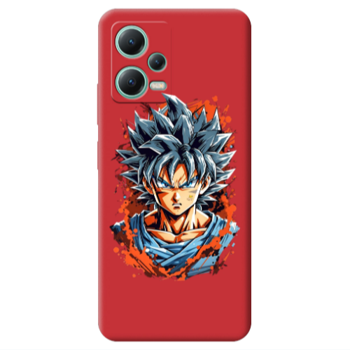 Xiaomi Redmi Note 12 Pro 5G Anime Goku Red Colored Silicone TPU Θήκη