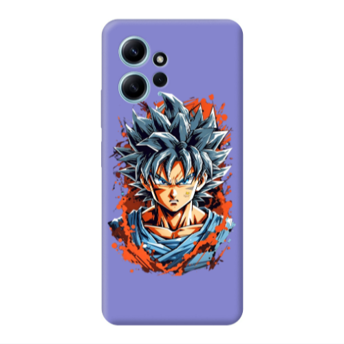 Xiaomi Redmi Note 12 4G Anime Goku Purple Colored Silicone TPU Θήκη