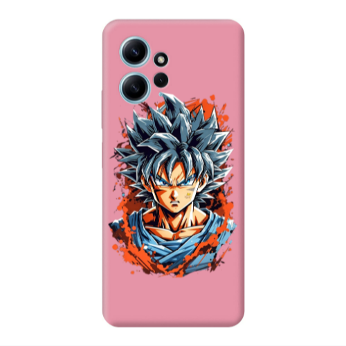 Xiaomi Redmi Note 12 4G Anime Goku Pink Colored Silicone TPU Θήκη